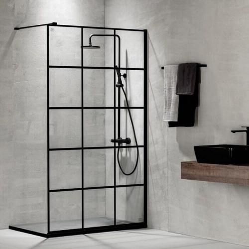 Διαχωριστικά ντουζιέρας μπάνιου μαύρα